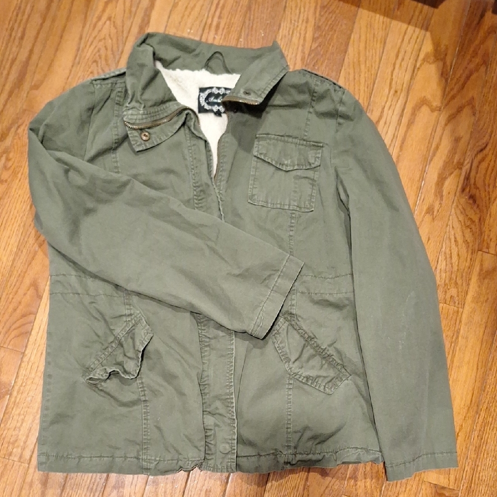 Ambiance Olive Green Kids Jean Jacket